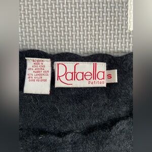 Rafaella Petites Black Sweater with Red Logo Tag